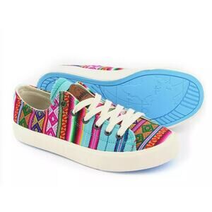 Inkkas South American Low Top Sneaker Shoes Blue Mist Size 9